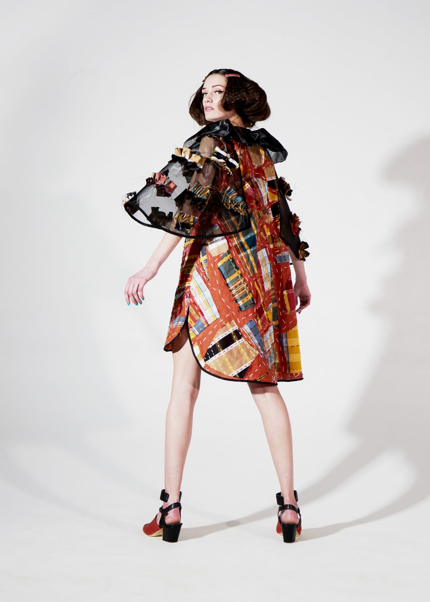 UP-CYCLED, PATCHWORK KOOKY DRESS WITH HAND EMBROIDERY
