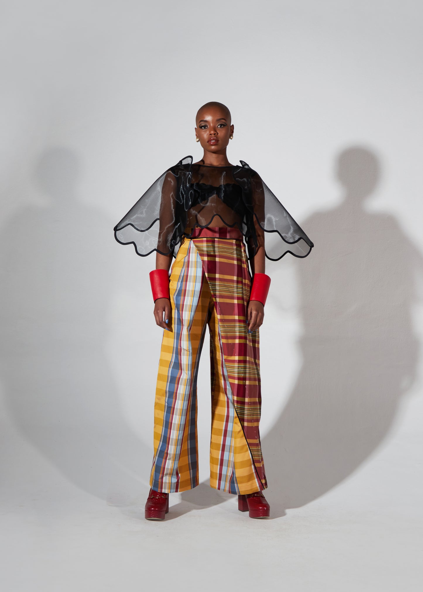 Rubix Cube Silk Taffeta Wrap Pants