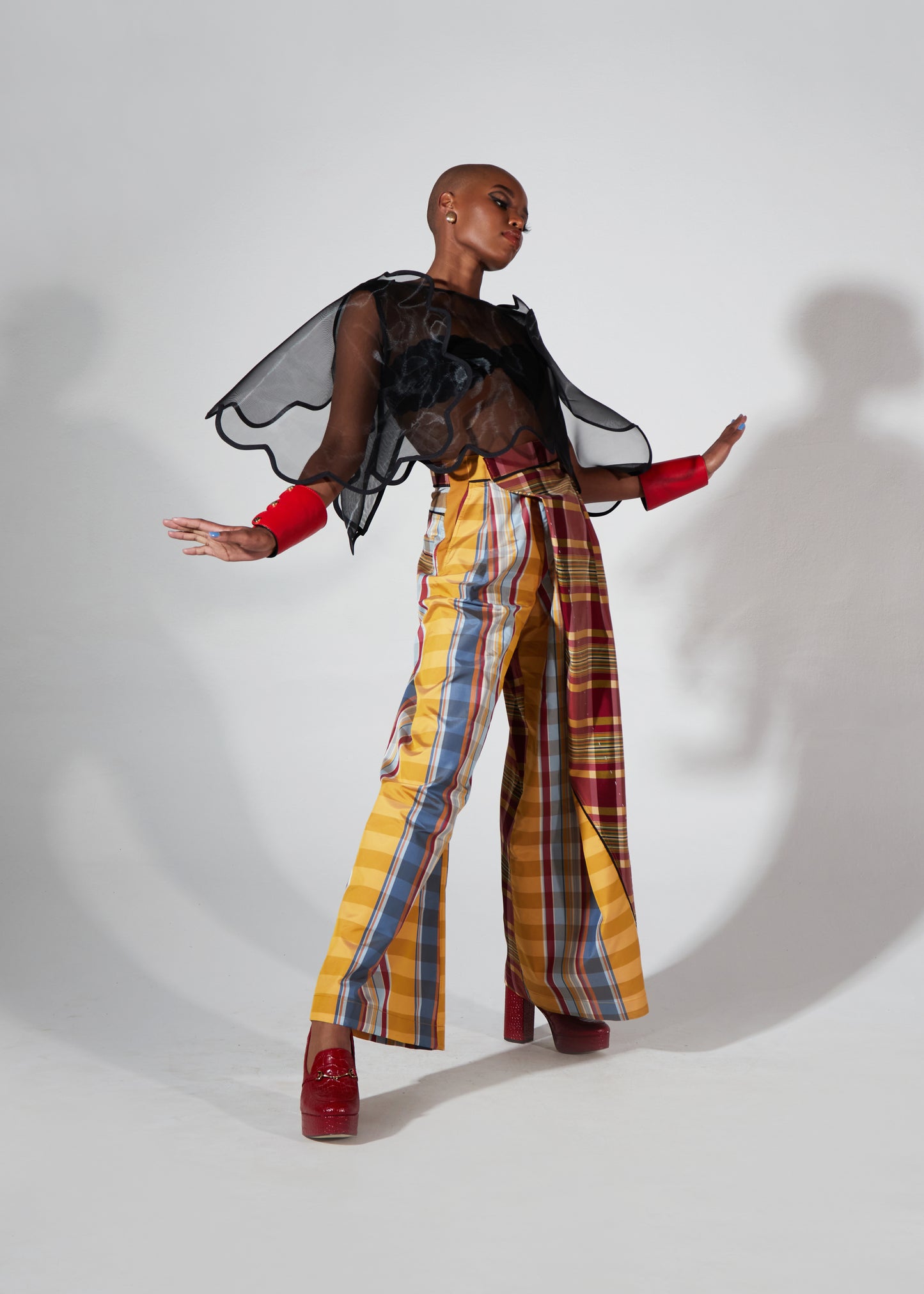 Rubix Cube Silk Taffeta Wrap Pants