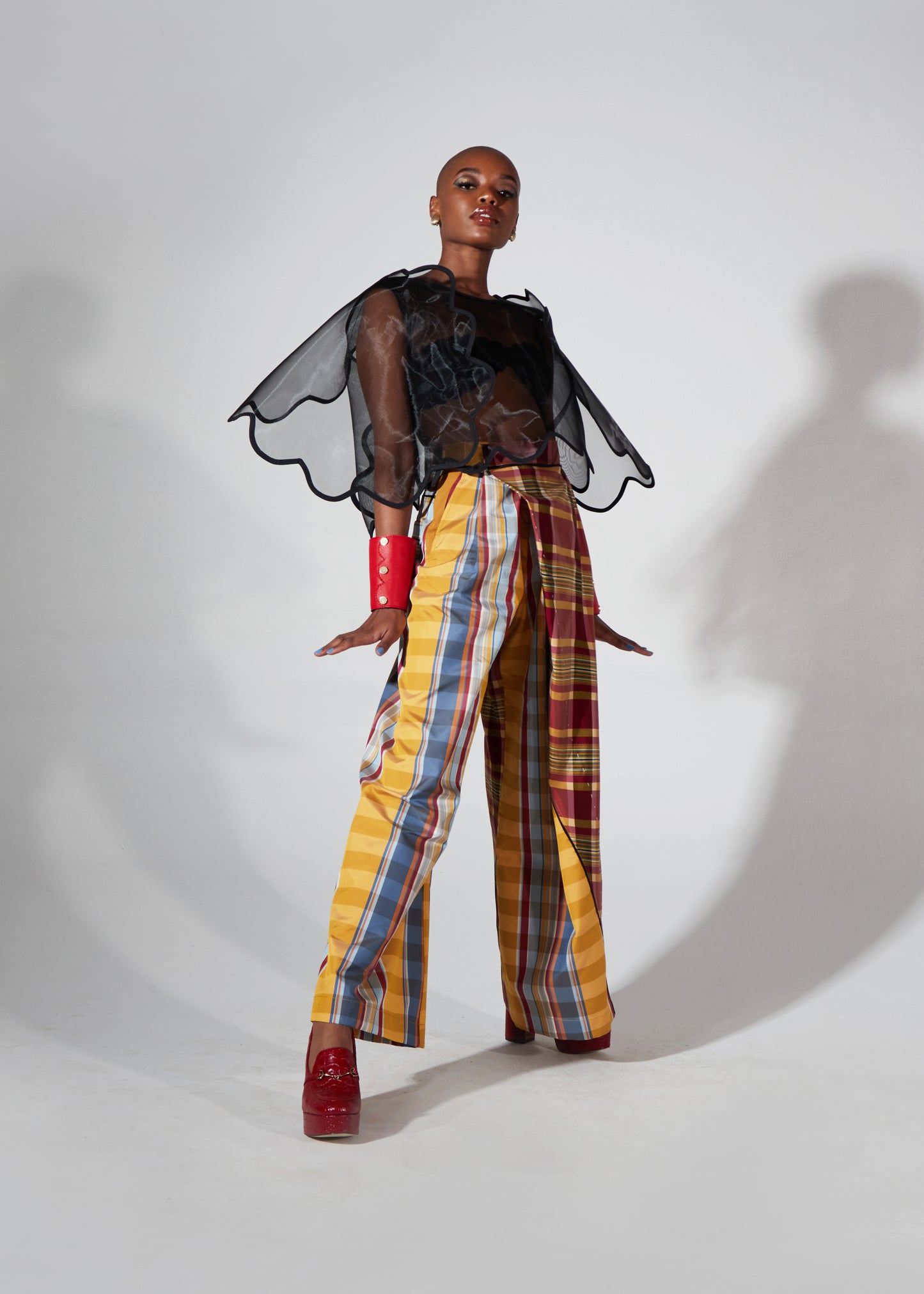 Rubix Cube Silk Taffeta Wrap Pants