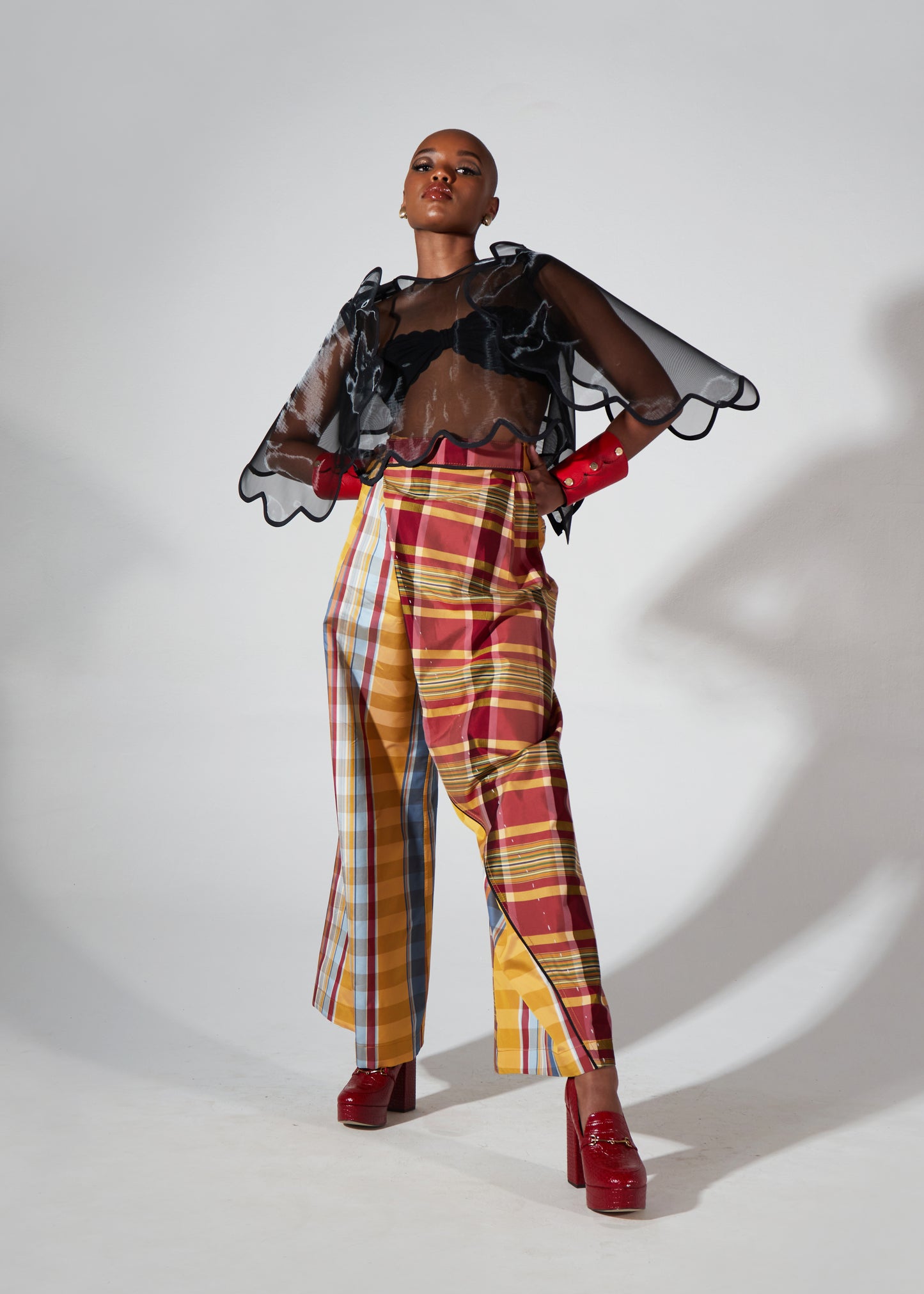 Rubix Cube Silk Taffeta Wrap Pants