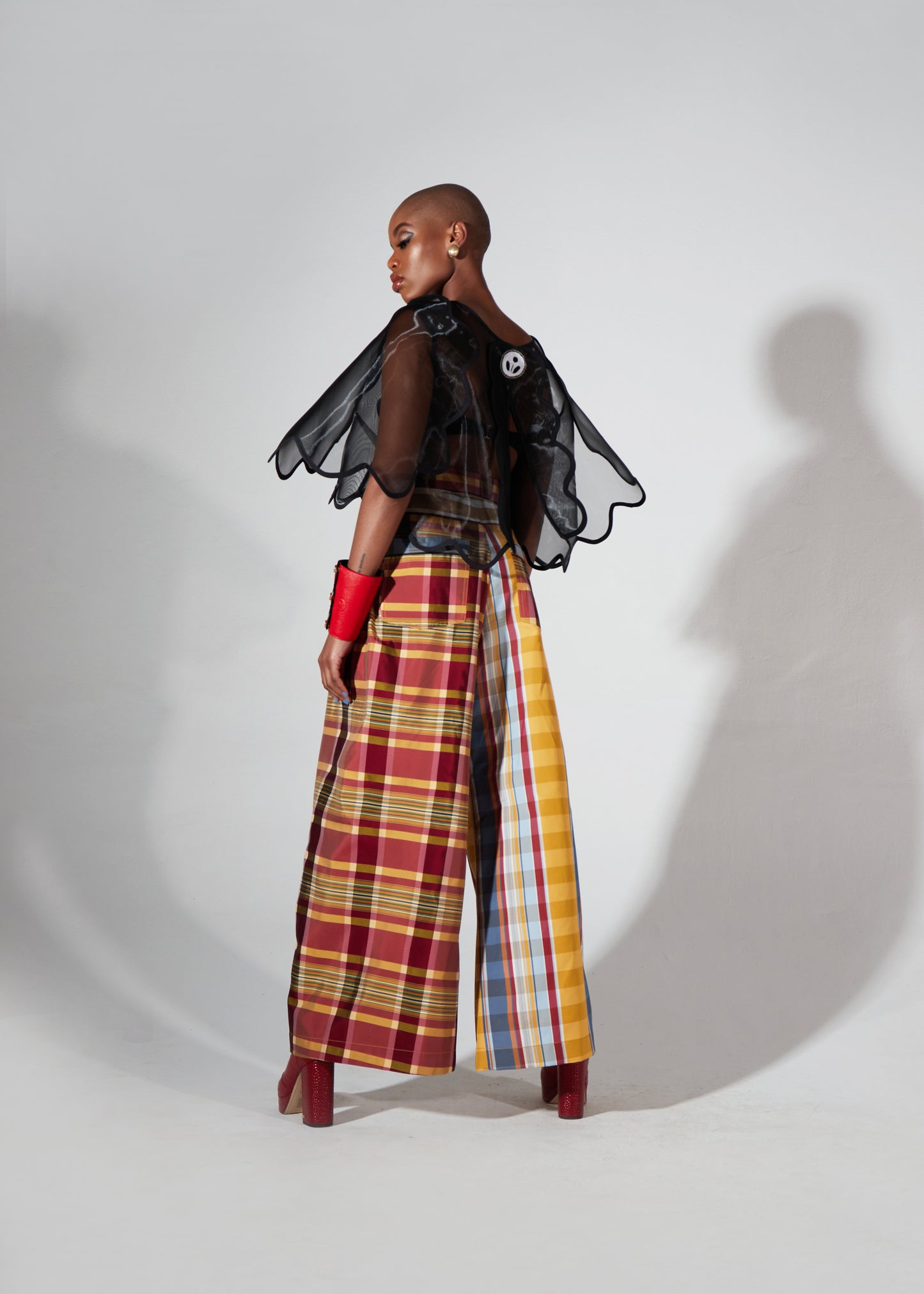 Rubix Cube Silk Taffeta Wrap Pants