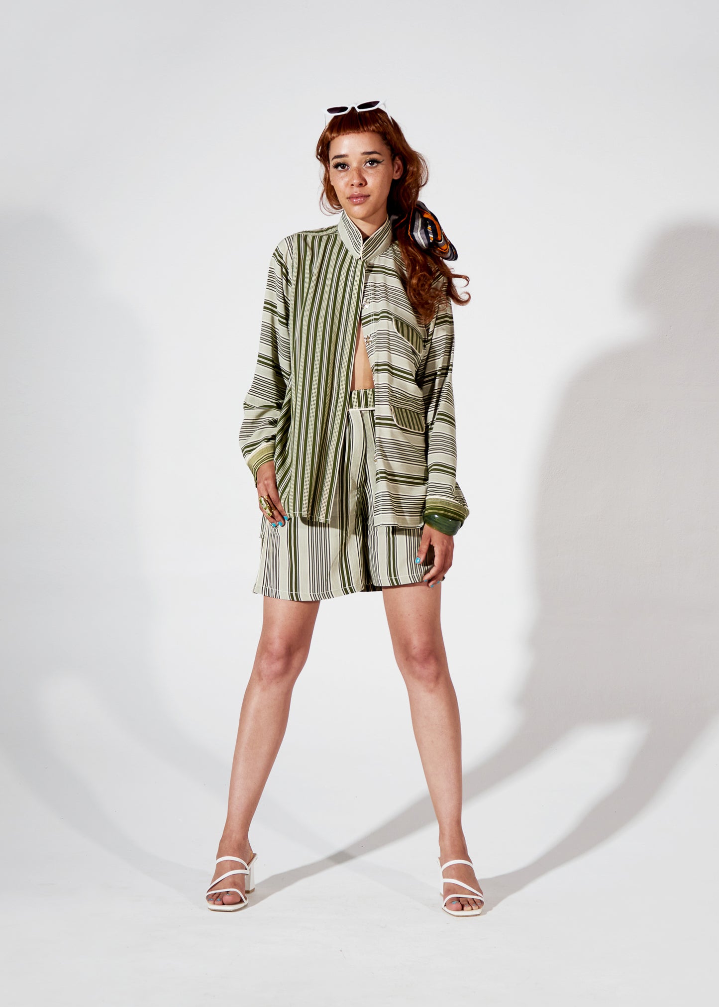 Light Beam In Green Shorts