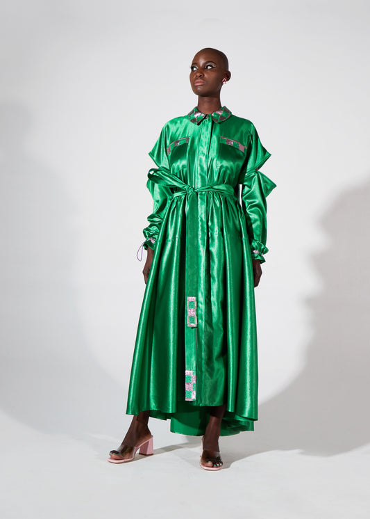 Smaragdine Utility Dress