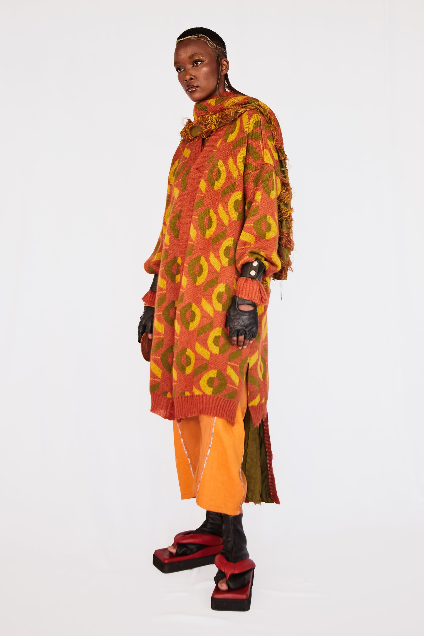Artisanal Deconstructed Viviers Monogram Jacquard Scarf