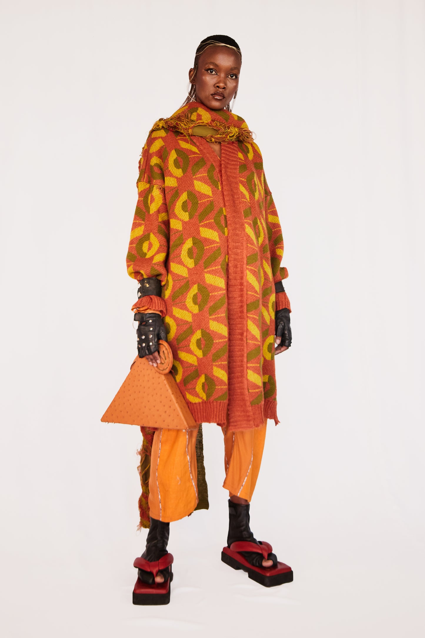 Artisanal Deconstructed Viviers Monogram Jacquard Scarf