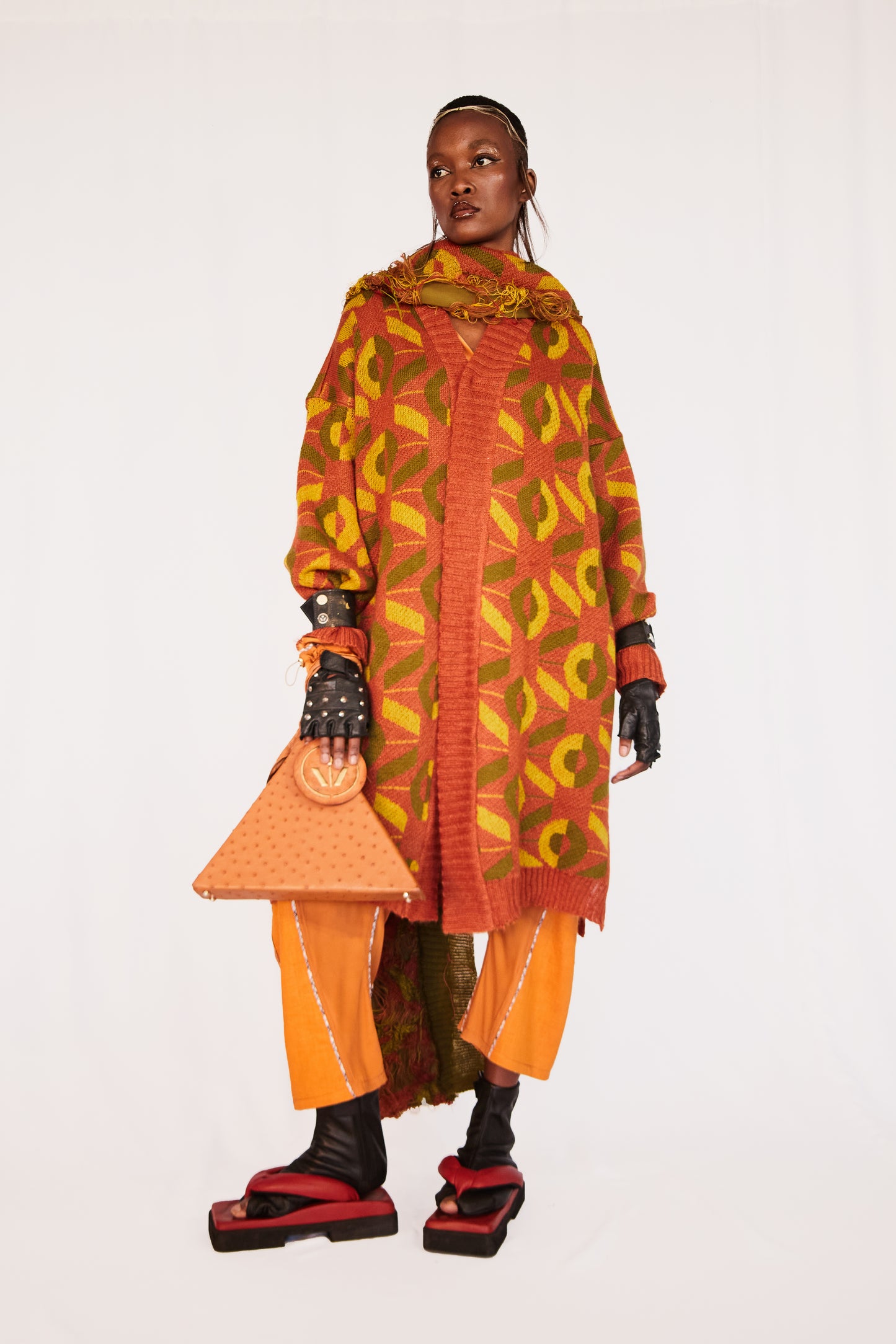 Artisanal Deconstructed Viviers Monogram Jacquard Scarf