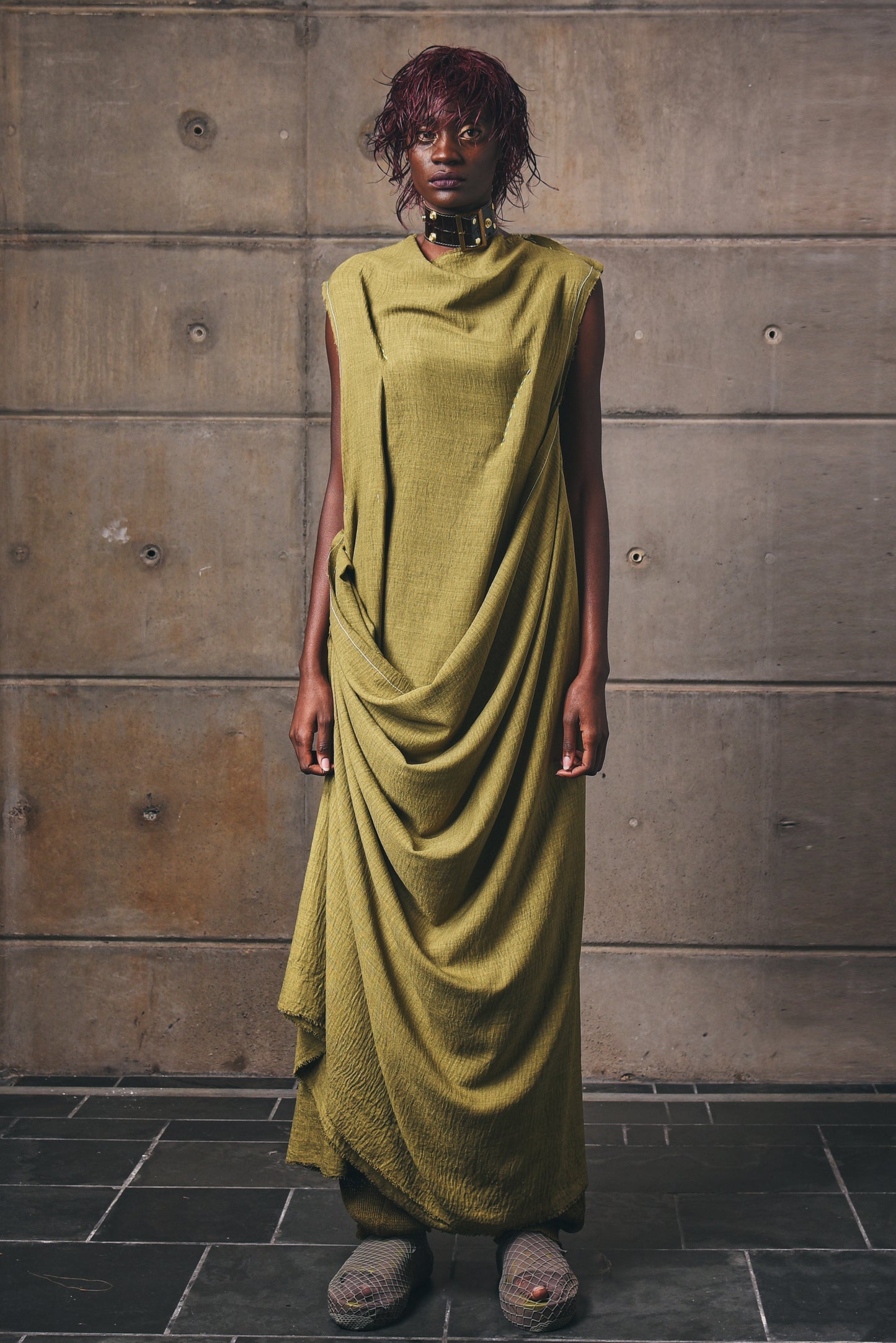 Draped Column Dress