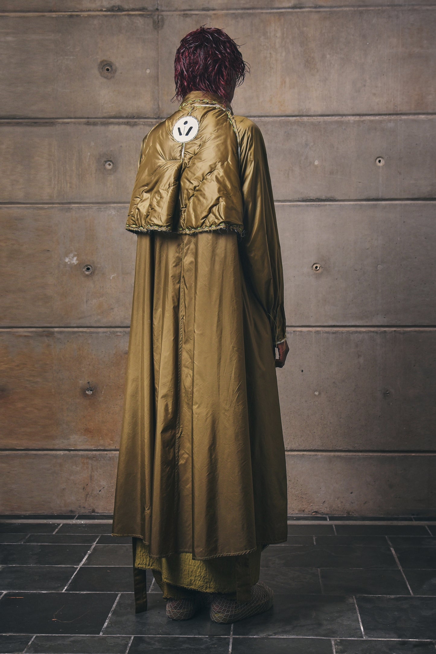 Artisanal Batting Nylon Trench Coat