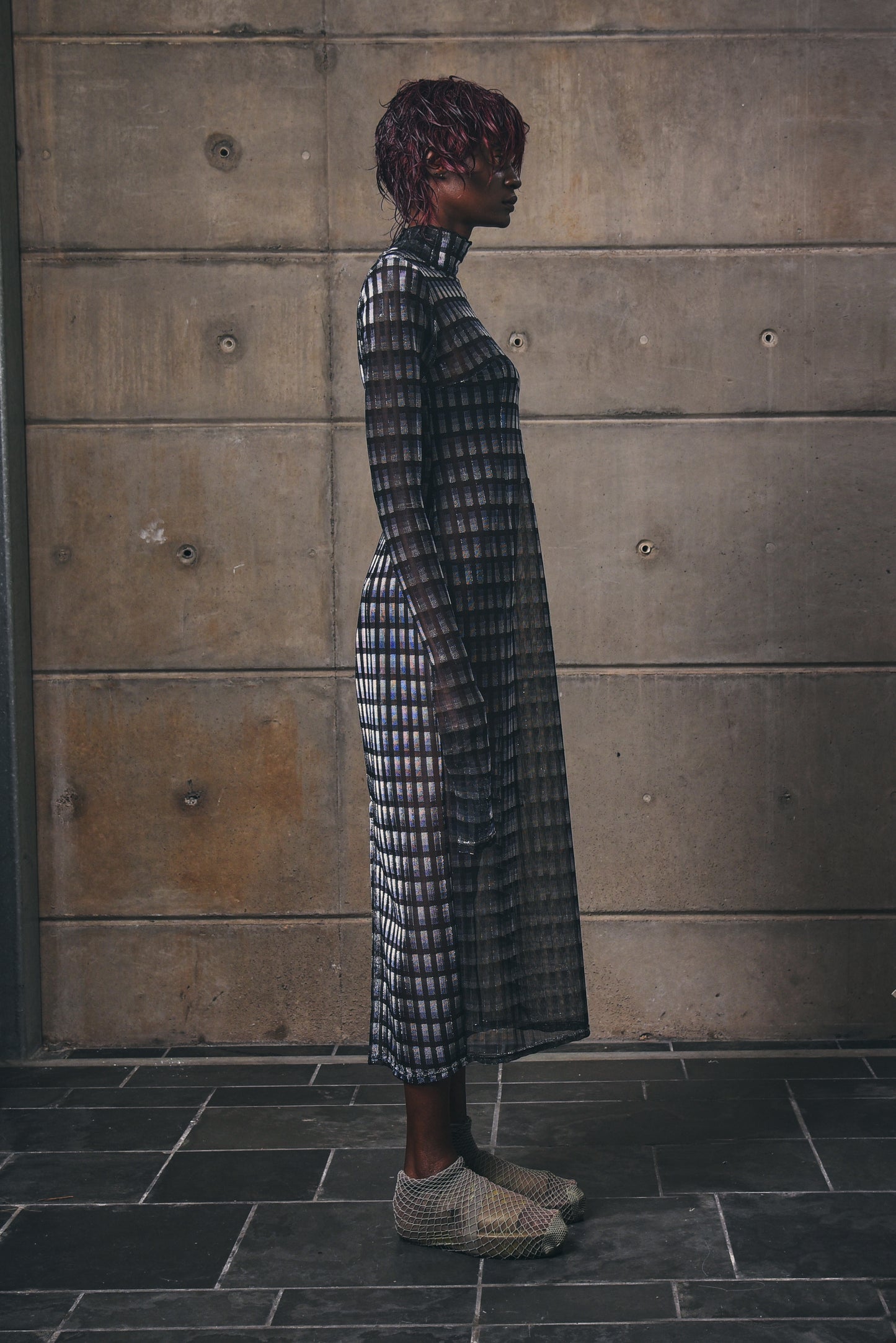 Checkerboard Motherboard Slip Dress