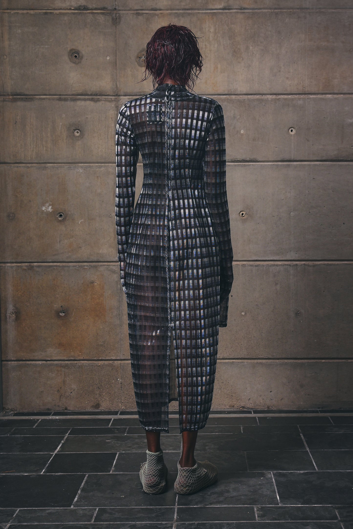 Checkerboard Motherboard Slip Dress