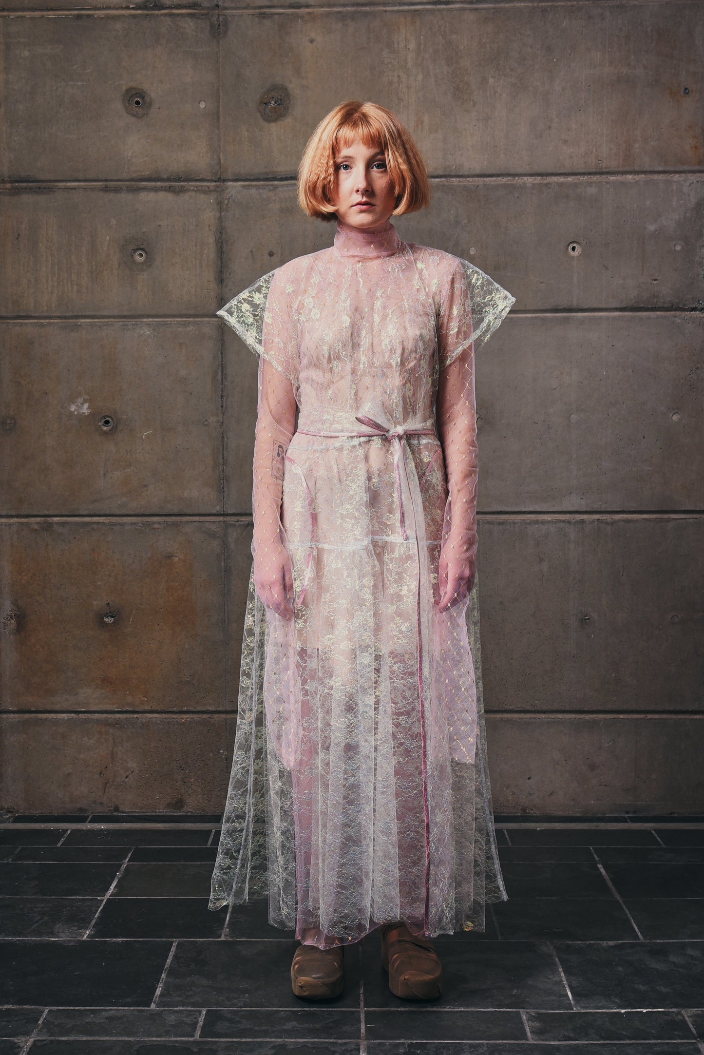 Rhizome Maxi Mandarin Tie Dress