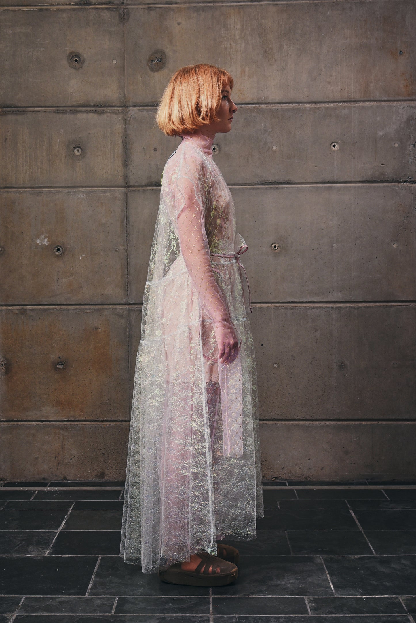 Rhizome Maxi Mandarin Tie Dress