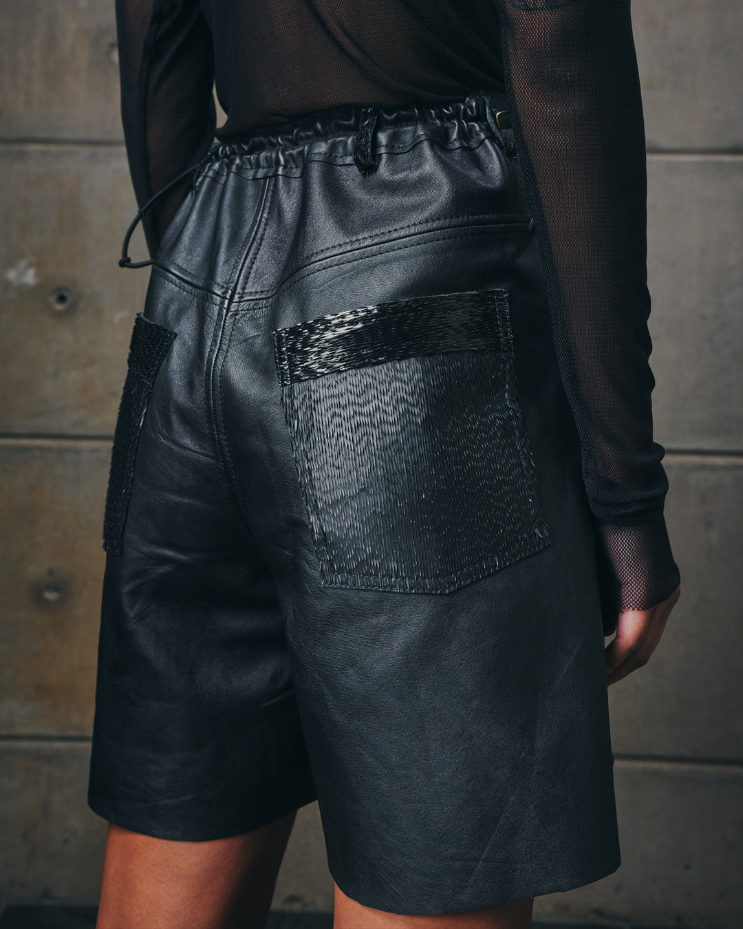 Connected Leather Shorts