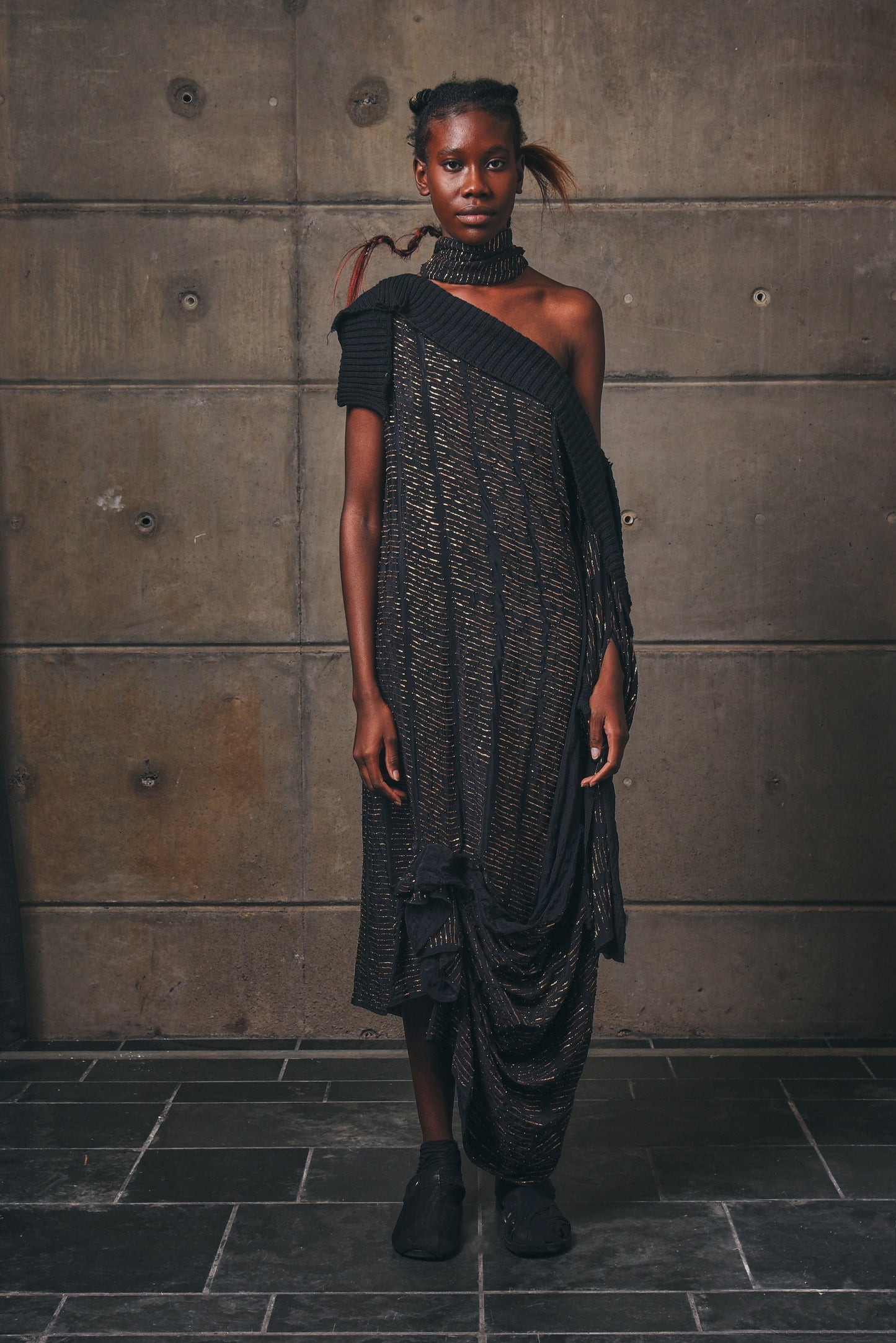Conduit Copper Draped Dress