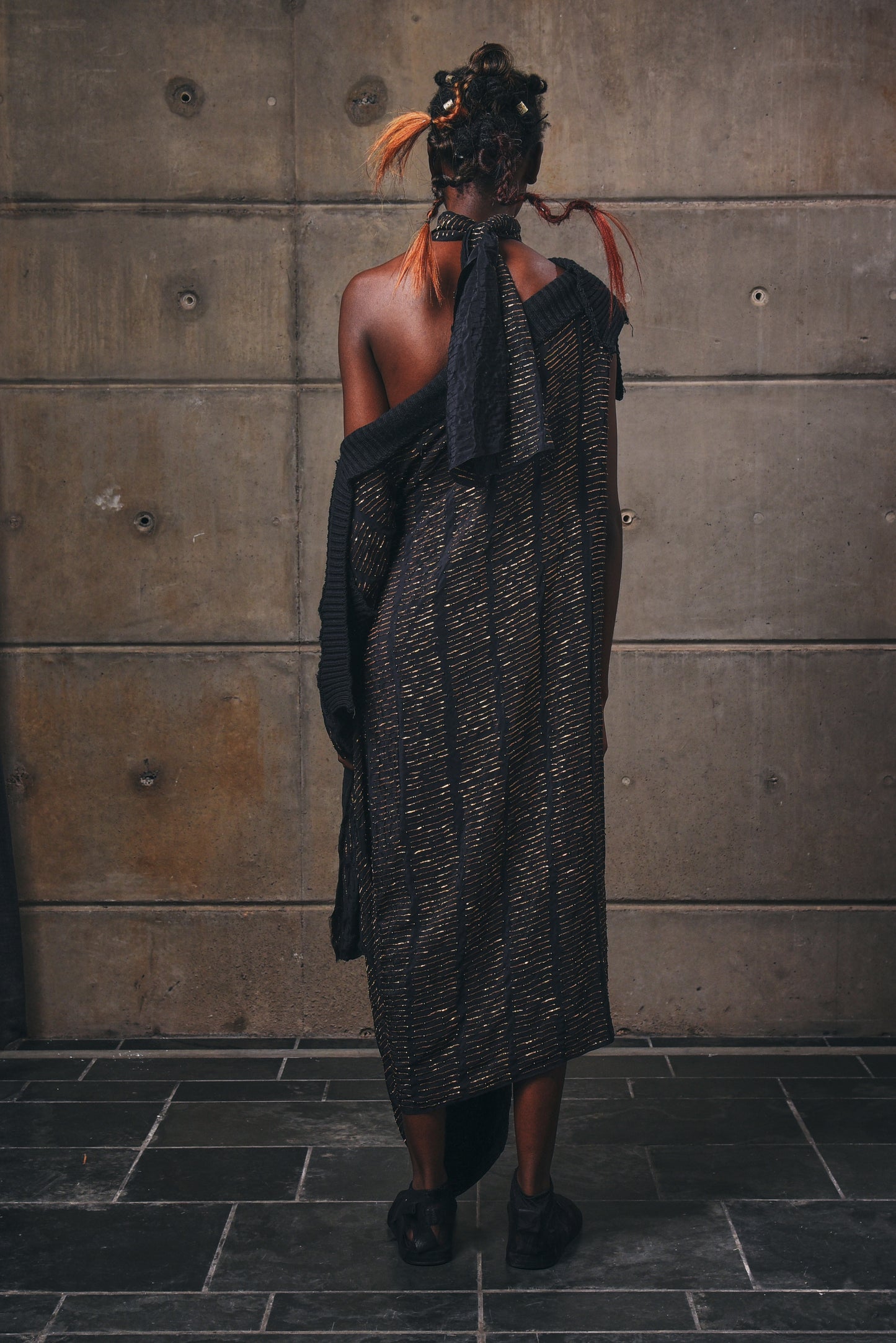 Conduit Copper Draped Dress