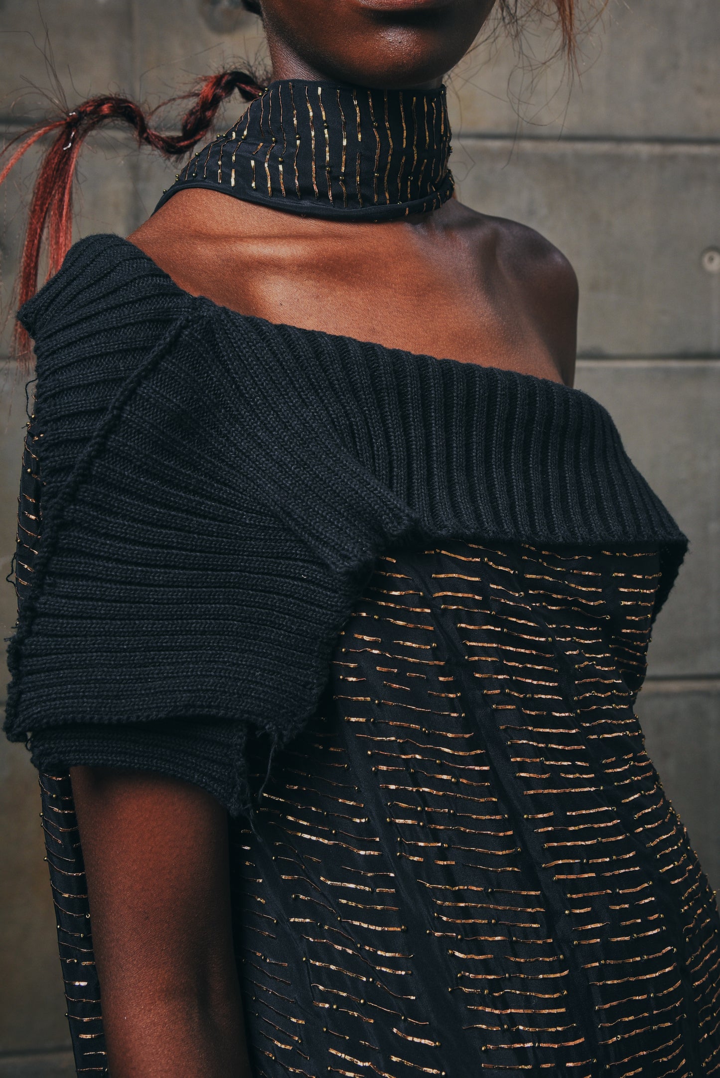 Conduit Copper Draped Dress