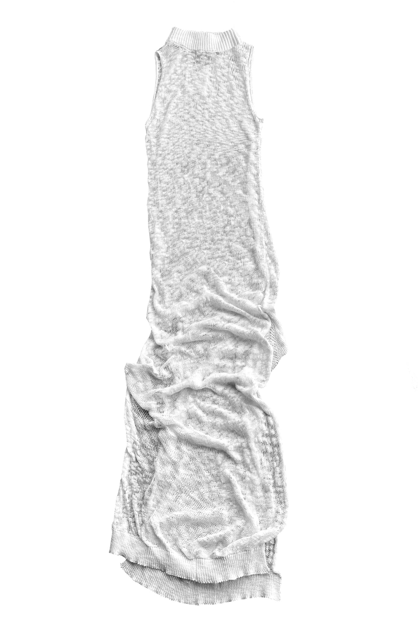 Sleeveless High-Neck Knitted Dress