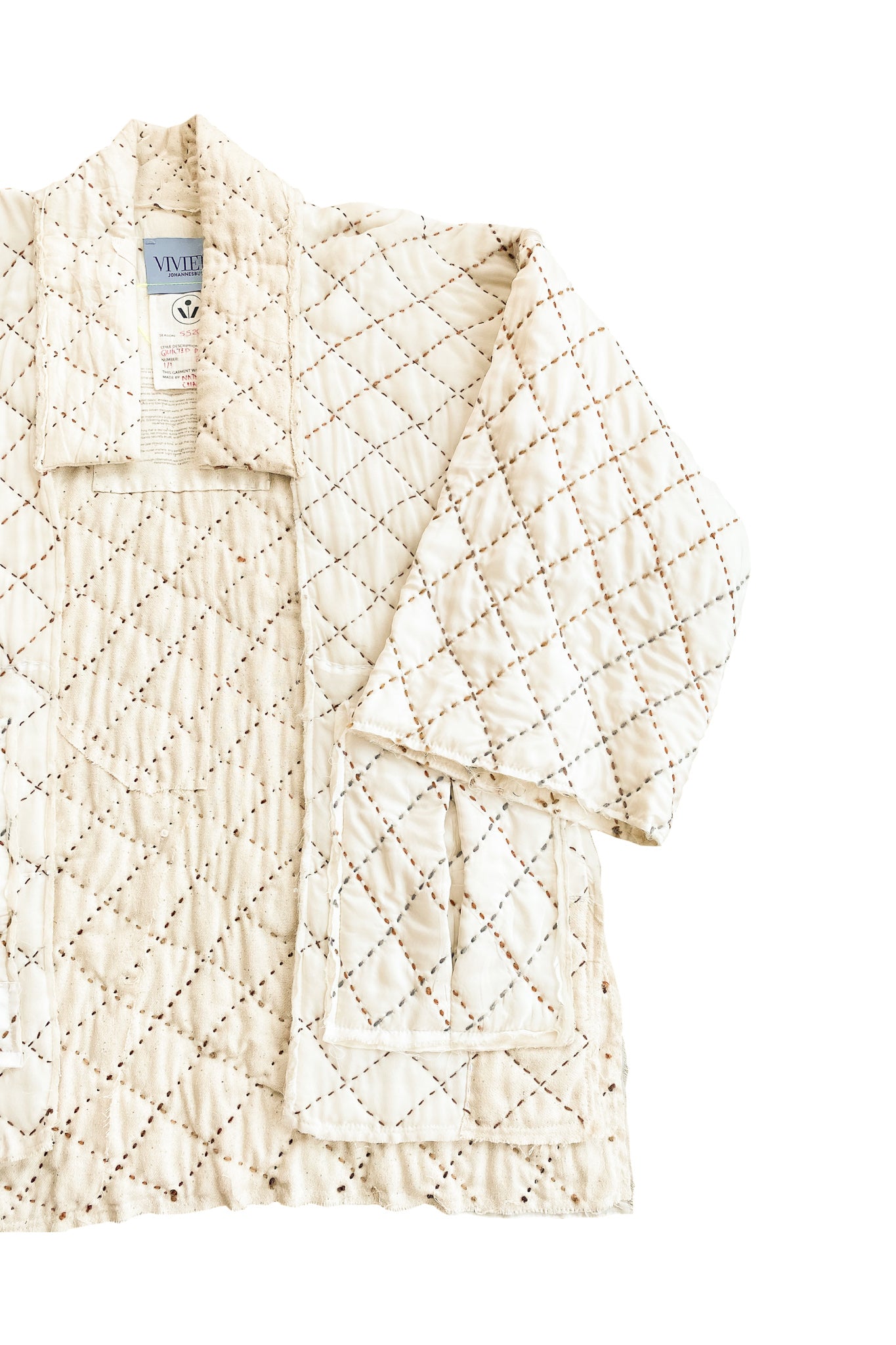Hand-Stitched Sashiko Duvet Coat From Hand-Made Viviers Batting