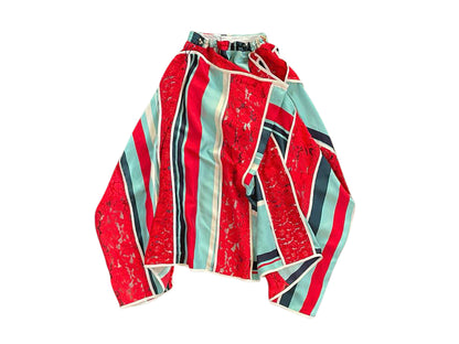 Artisanal Silk & Lace 'Market-Bag' Skirt