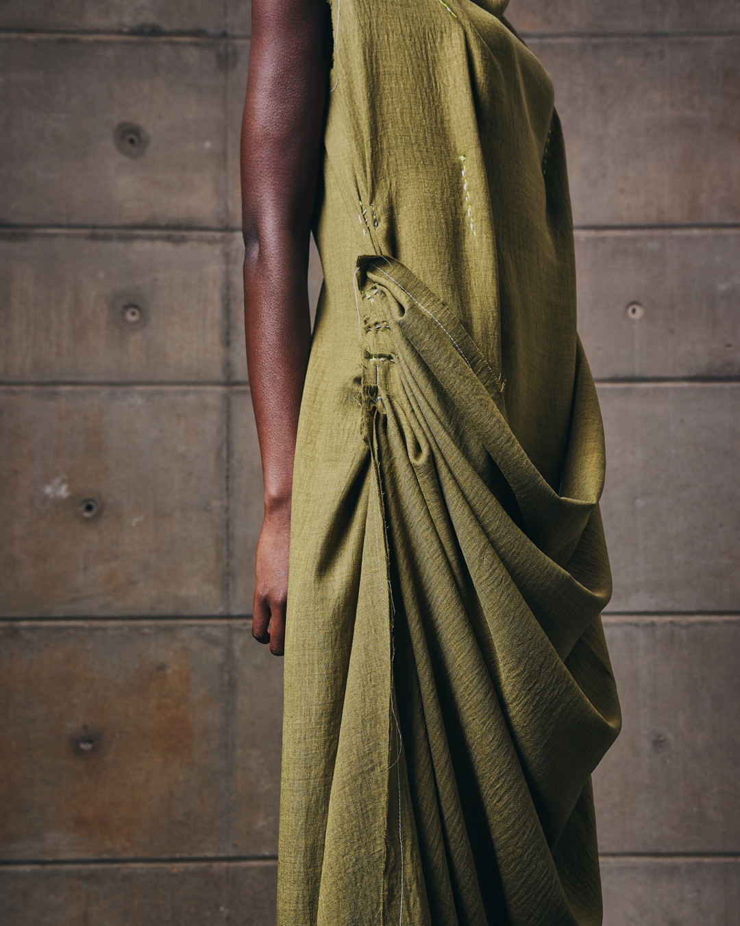 Draped Column Dress