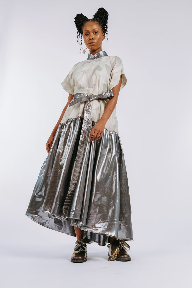 Metallic Lam 'Butt-Oh-Body' Maxi Dress Viviers Studio Metallic Lam 'Butt-Oh-Body' Maxi Dress Viviers Studio