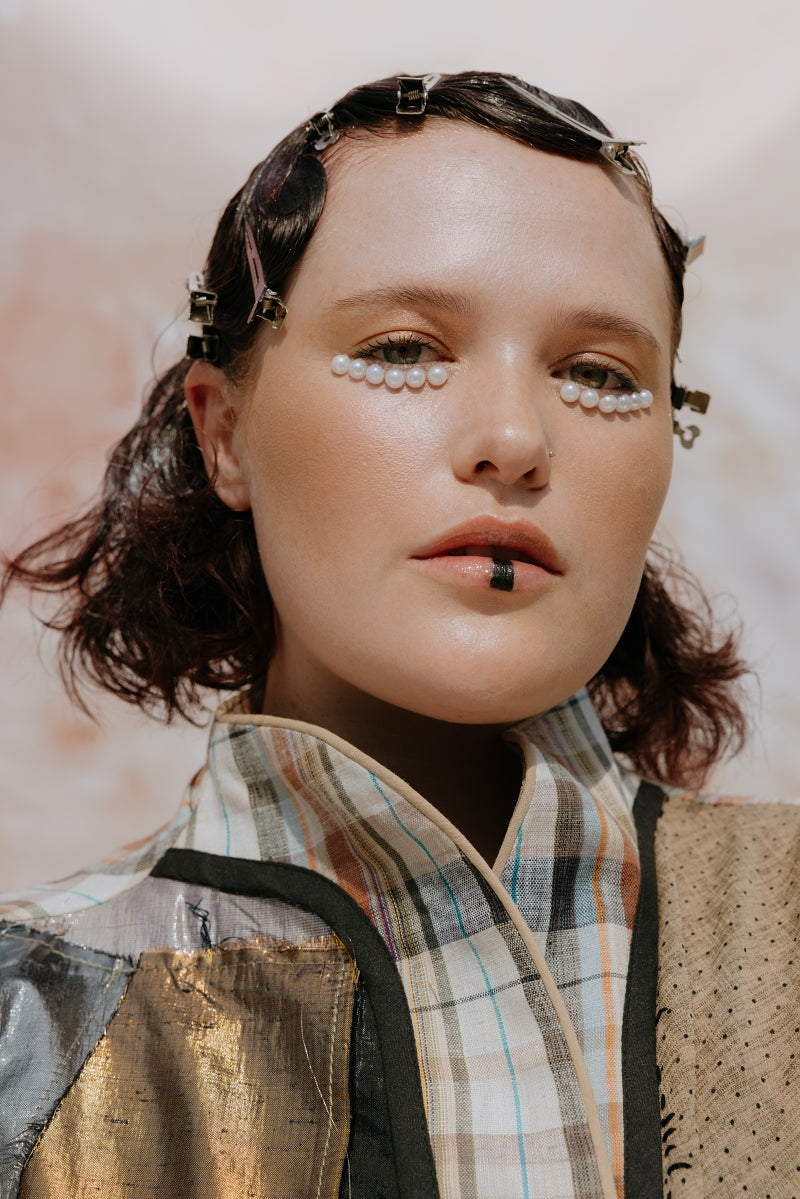 Fragmented Artisanal Abstract Wrap dress