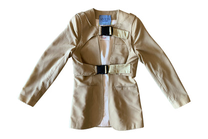 Pure Wool 'Kaolin' Utility Tailored Jacket