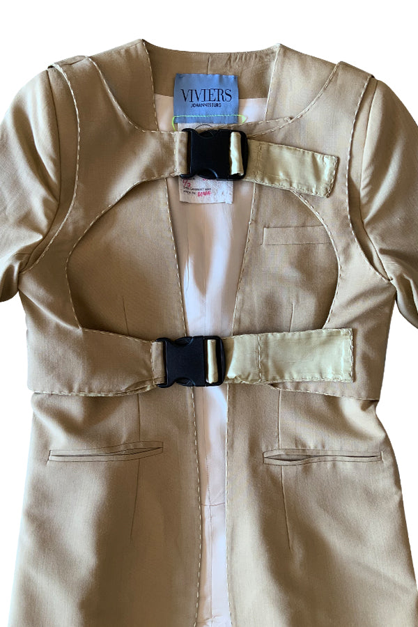 Pure Wool 'Kaolin' Utility Tailored Jacket