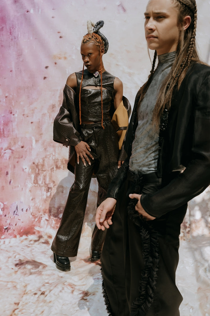 Encrusted Silk Organza Cropped Jacket