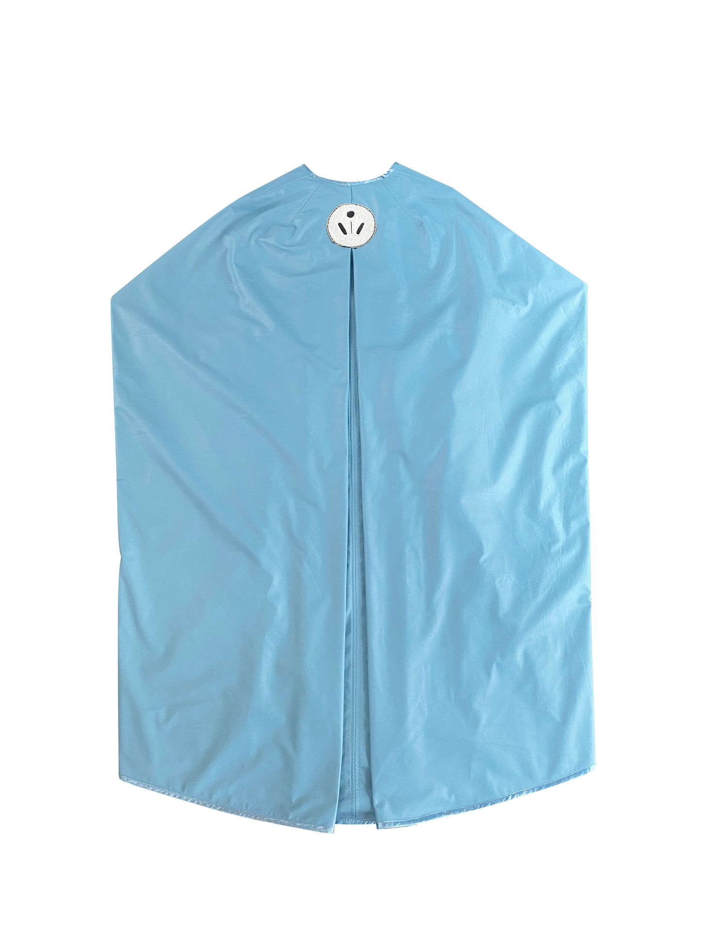 'Karoo Sky' Deadstock Leather Cocoon Coat with Silk Lame Tie-Belt