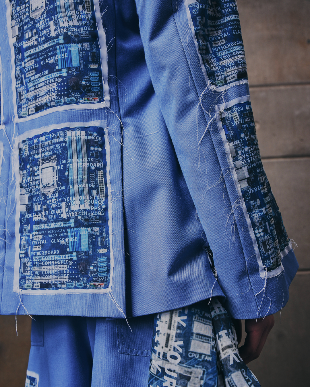 Motherboard Square Tailored Jacket in Pure Wool