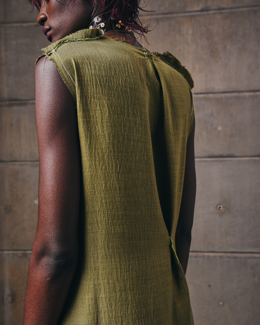 Draped Column Dress