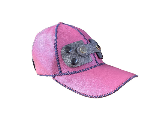 'Pink Clay' Artisanal Deadstock Leather Cap