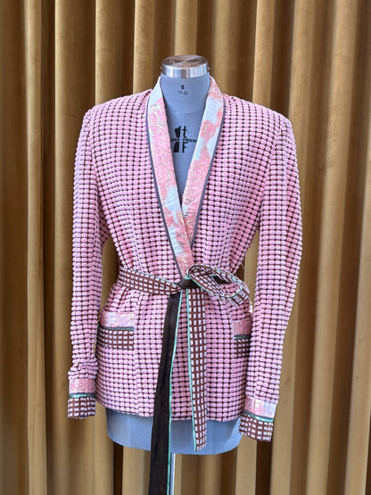 Pink Pod Pyjama Wrap Blazer