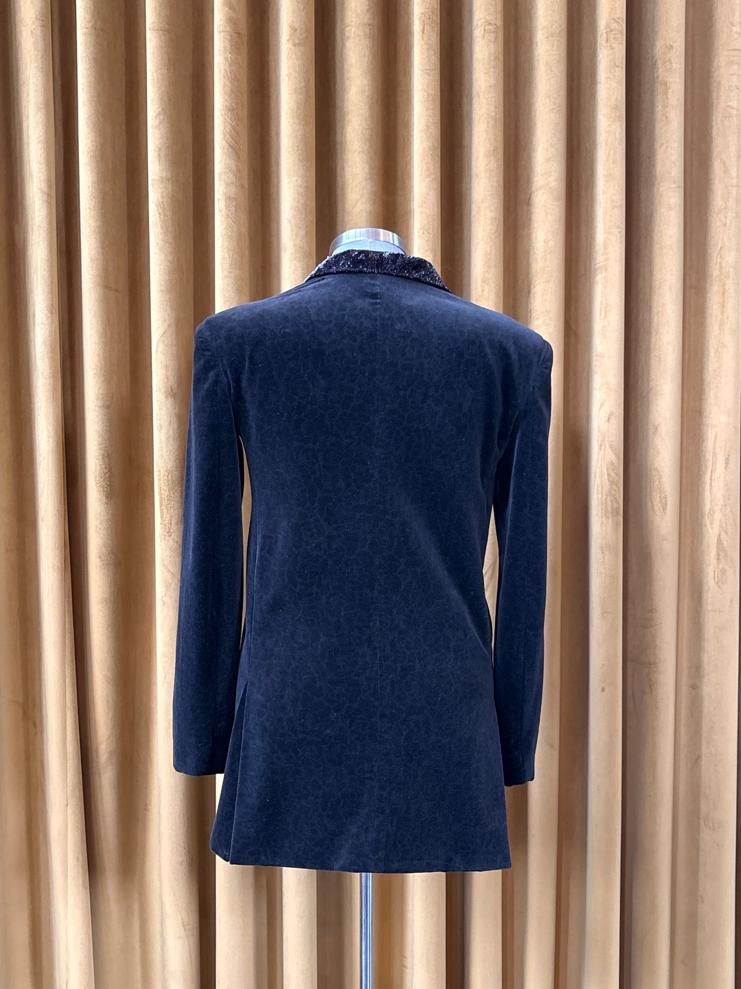 Ecliptica Double Breasted Blazer in Cotton Velvet