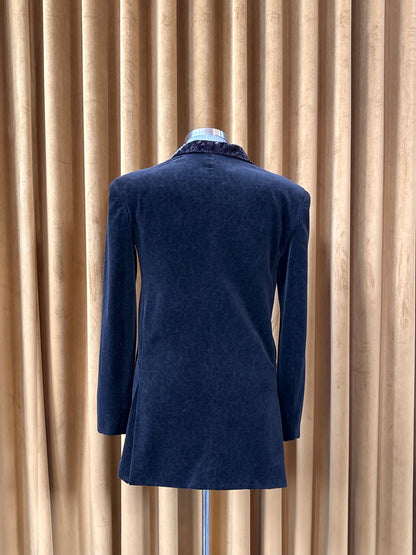 Ecliptica Double Breasted Blazer in Cotton Velvet