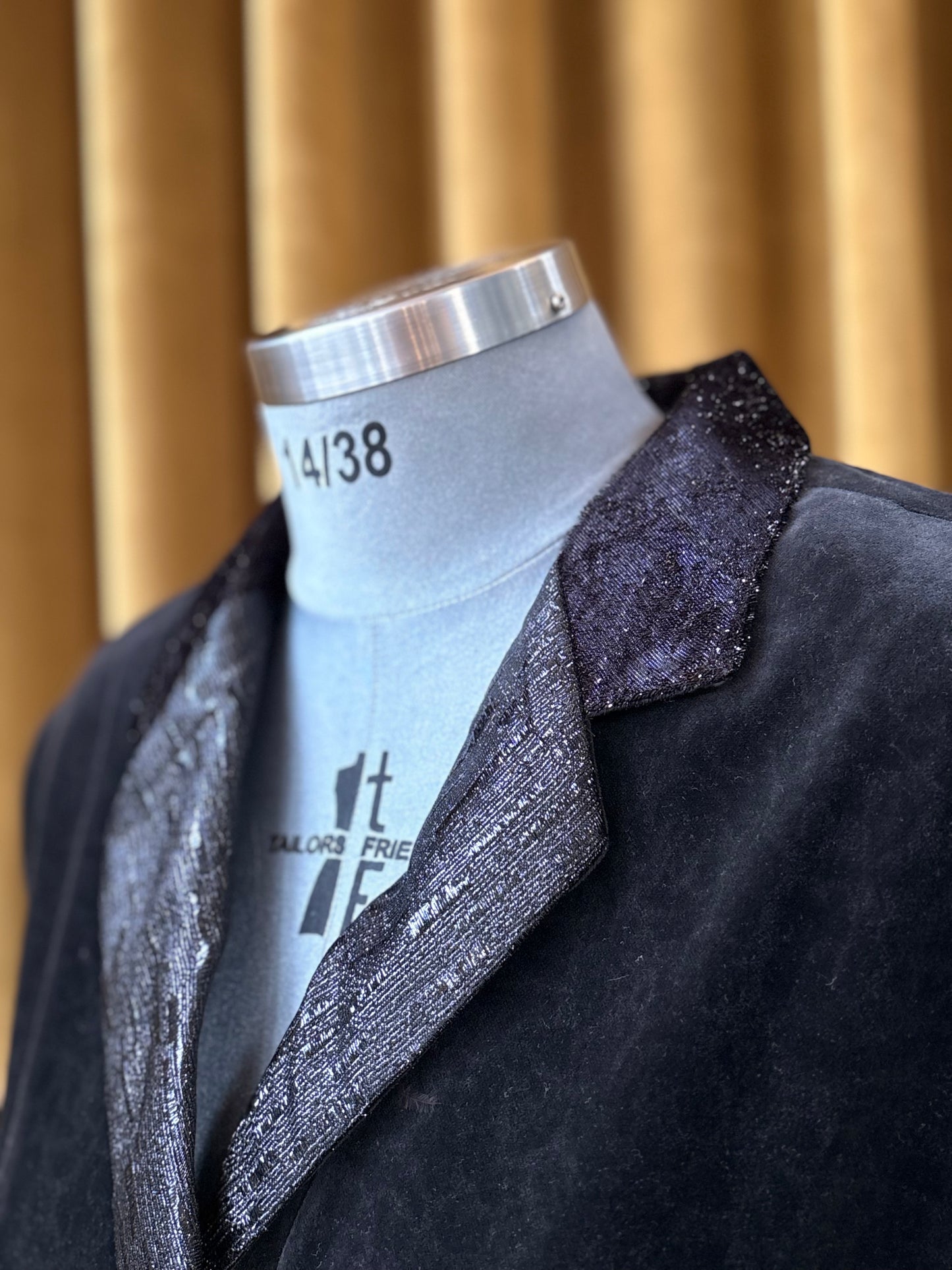Ecliptica Double Breasted Blazer in Cotton Velvet