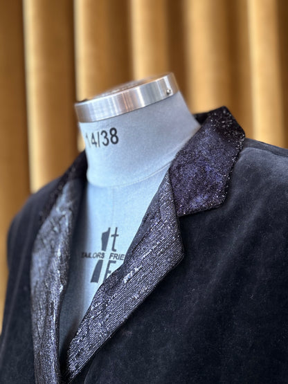 Ecliptica Double Breasted Blazer in Cotton Velvet