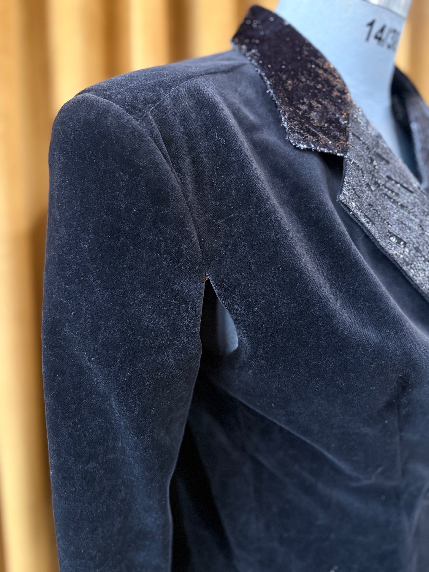 Ecliptica Double Breasted Blazer in Cotton Velvet