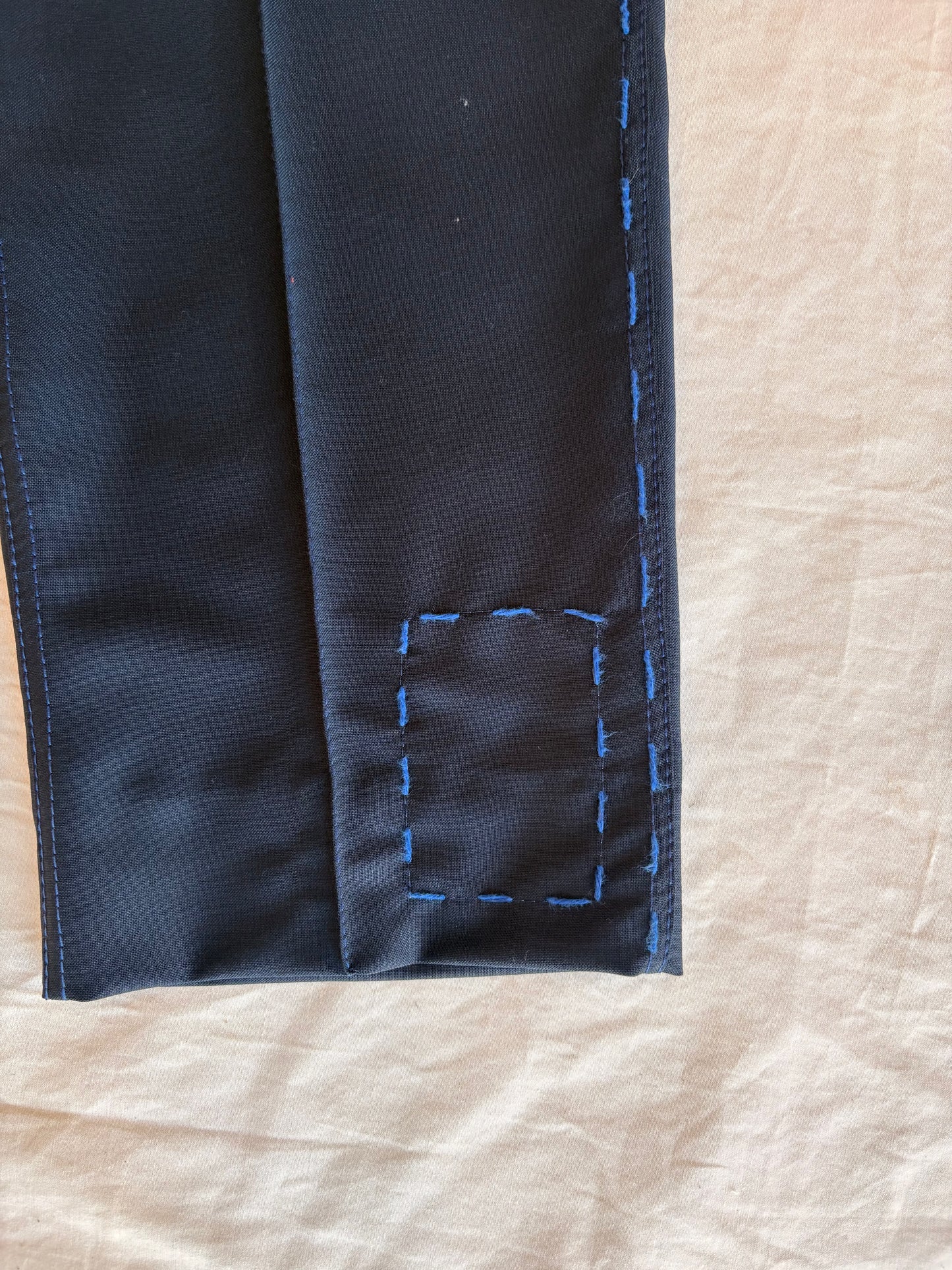 Blue Ink Cigarette Pants in Merino Wool