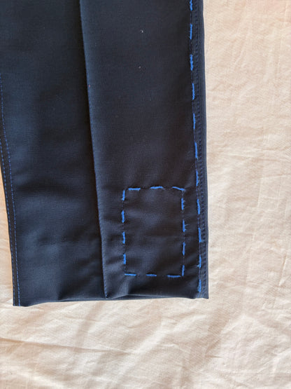 Blue Ink Cigarette Pants in Merino Wool