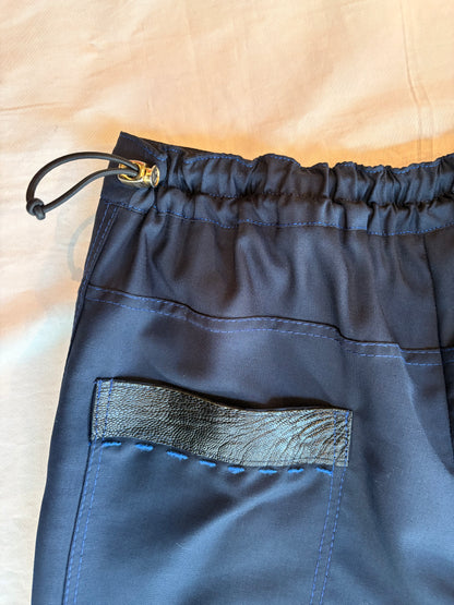 Blue Ink Cigarette Pants in Merino Wool