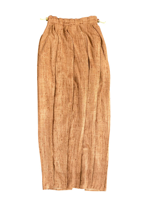 Karoo Dust, Deadstock Raw Silk Pencil Skirt with Contoured Details.