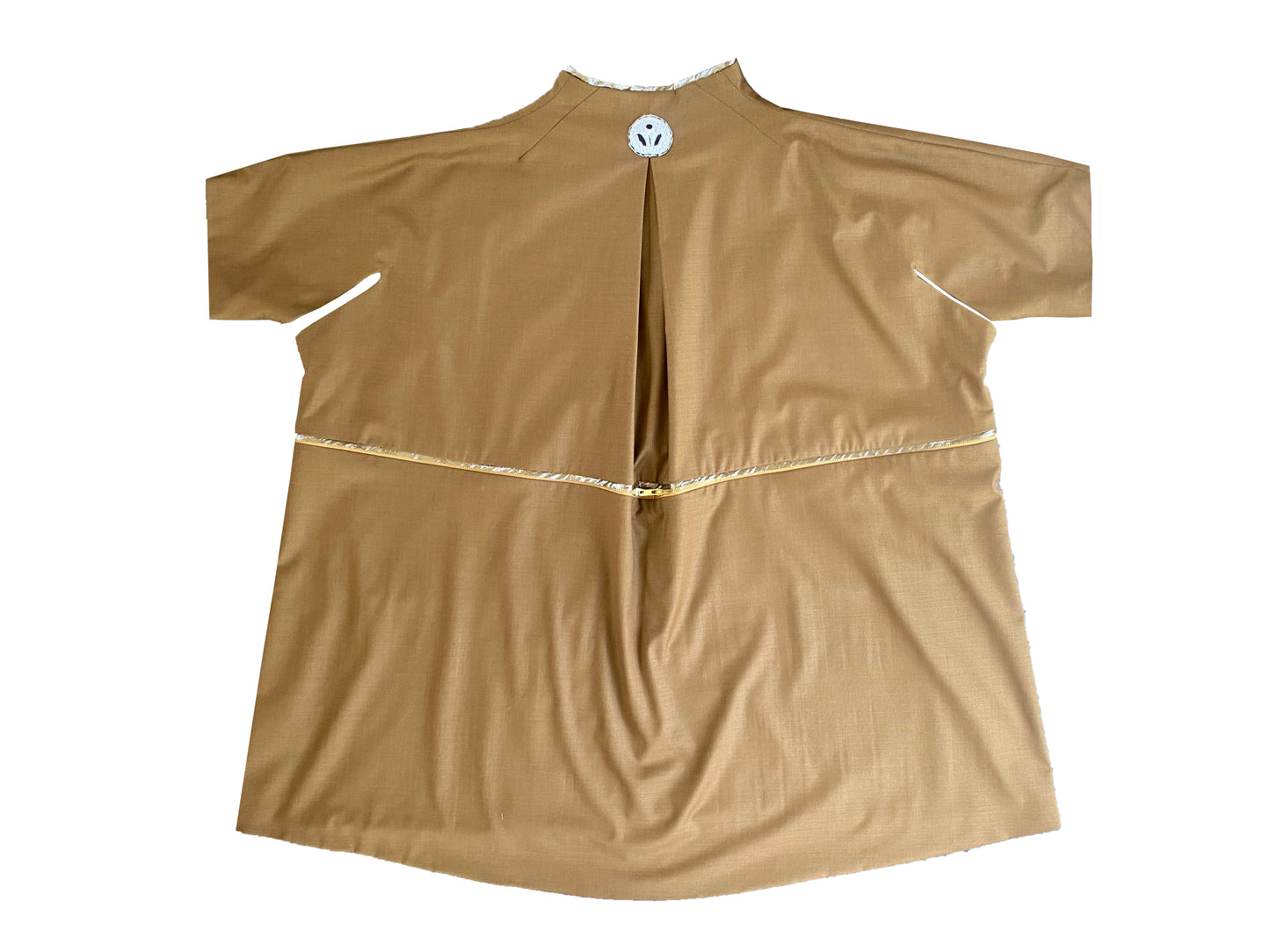 Wet Dust Double Zip Qipao Jacket in Pure Wool - Made to Order