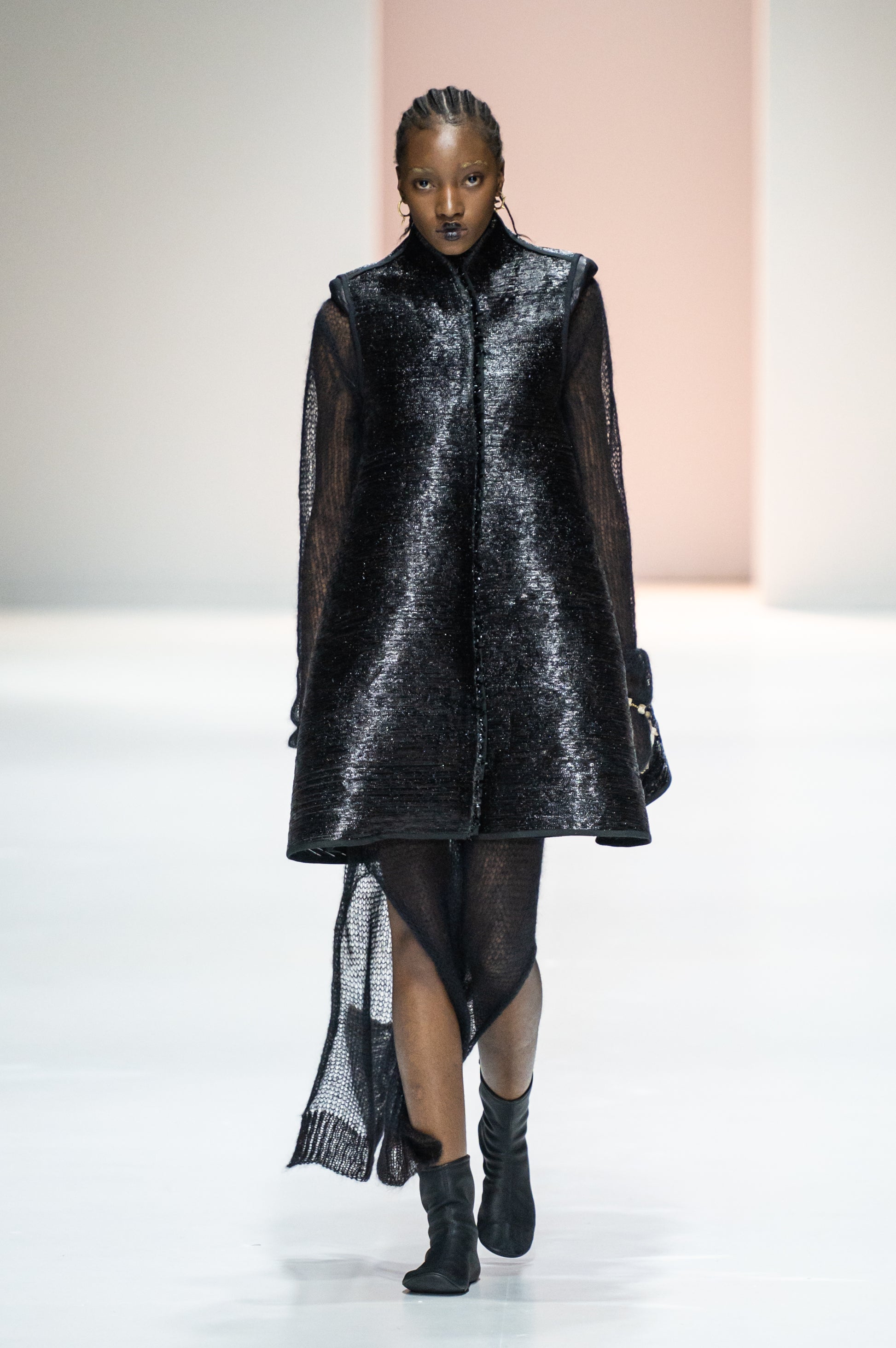 Artisanal Black Raffia Umbrella Dress Viviers Studio Artisanal Black Raffia Umbrella Dress Viviers Studio