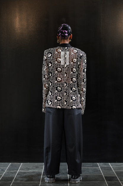 Guipure Lace Kimono Wrap Jacket