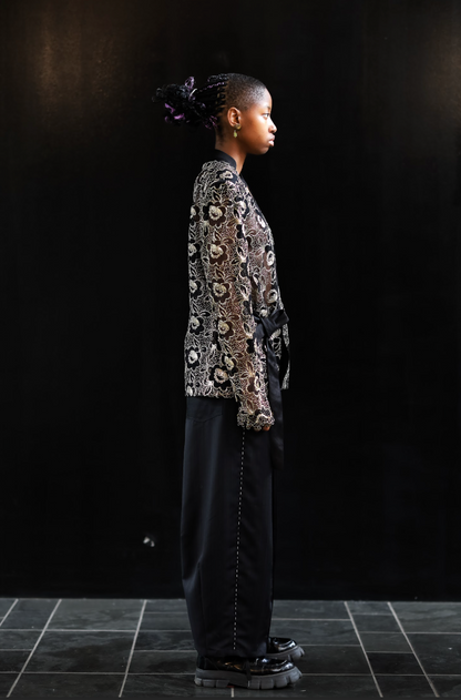 Guipure Lace Kimono Wrap Jacket