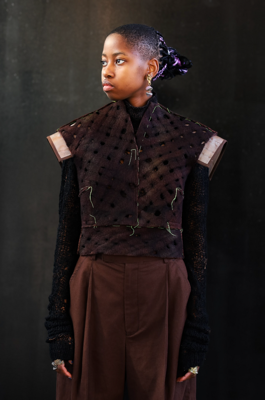 Adder Stone V-Top in Merino Wool