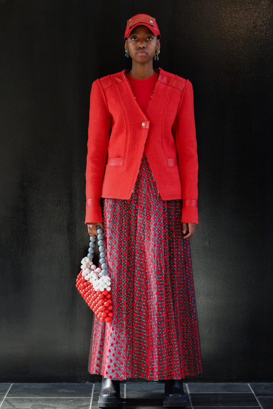 Pointillism Polka Dot Hand Pleated Skirt
